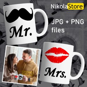 Mr & Mrs Sublimation Mug 11oz files